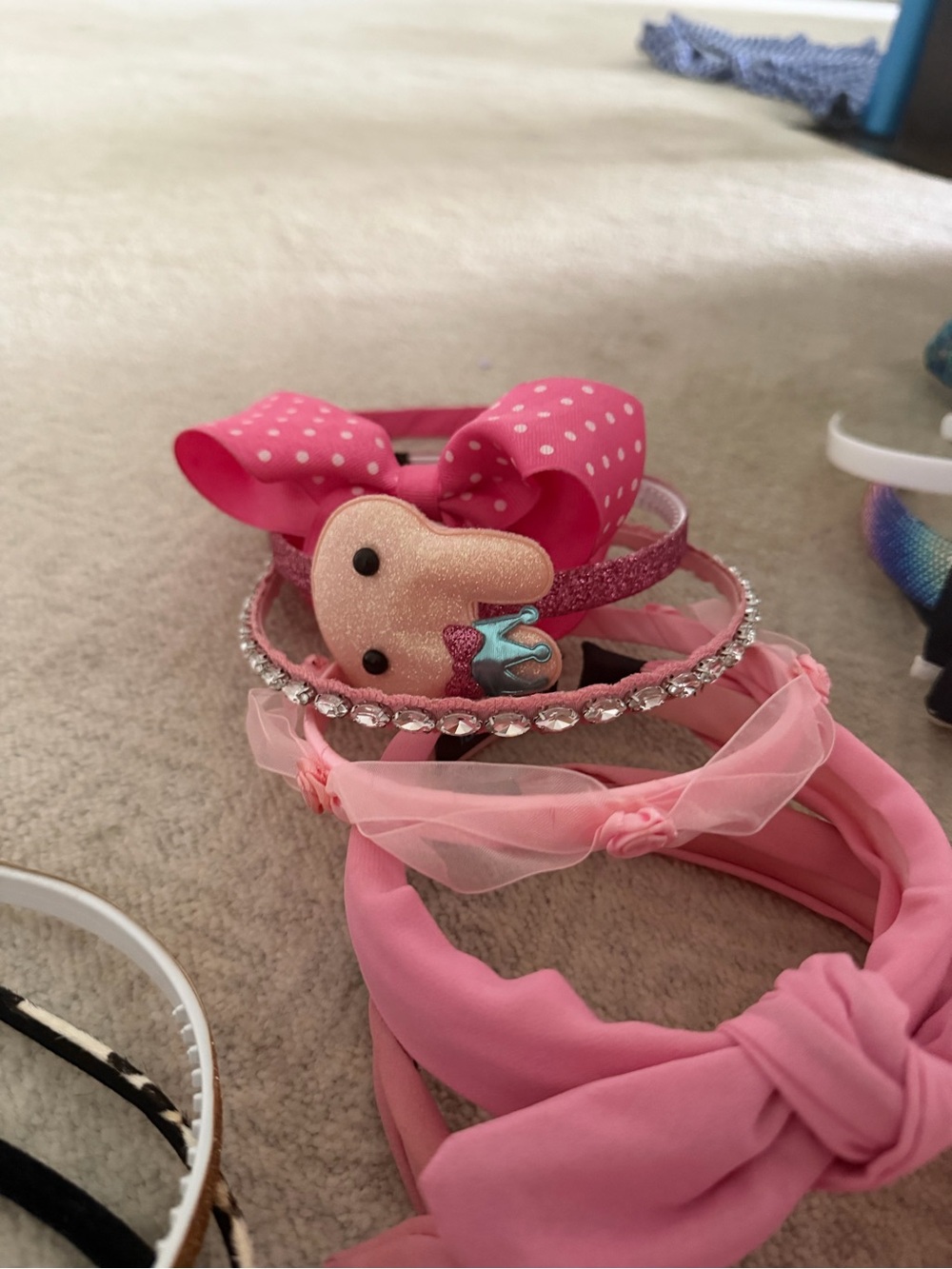 18 piece Headband Set with Bows, Bunny and Mermaid figures & Rhinestone Accents